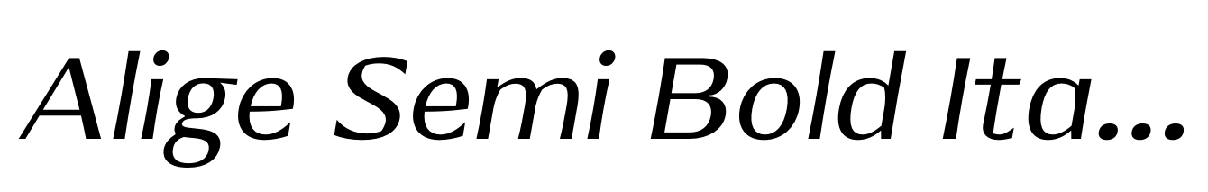 Alige Semi Bold Italic